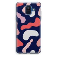 Memphis Shapes Pink: Samsung Galaxy A6 (2018) Transparant Hoesje - thumbnail