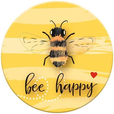 Moses magneet Bee Happy 5,5 cm geel Moses magneet Bee Happy 5,5 cm geel