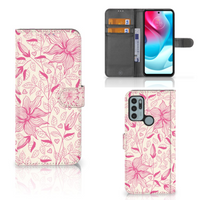 Motorola Moto G60s Hoesje Pink Flowers - thumbnail