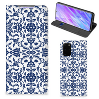 Samsung Galaxy S20 Plus Smart Cover Flower Blue - thumbnail