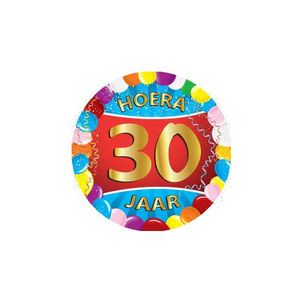 25x stuks Gekleurde bierviltjes 30 jaar feestartikelen