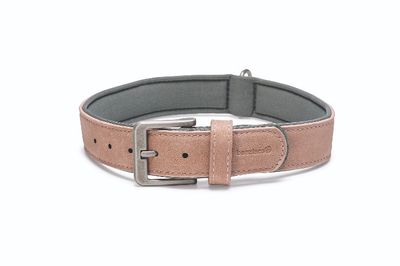 Beeztees Balacron Ax kunstleer roze halsband hond 52-62cm x 30mm