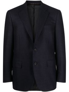 Canali blazer en laine à simple boutonnage - Bleu