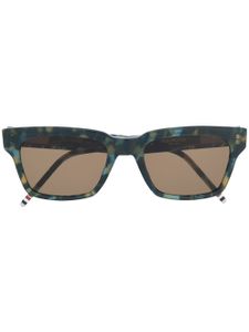 Thom Browne Eyewear lunettes de soleil à effet écaille de tortue - Bleu