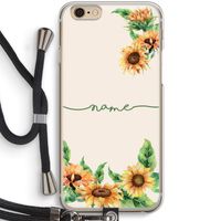 Zonnebloemen: iPhone 6 / 6S Transparant Hoesje met koord