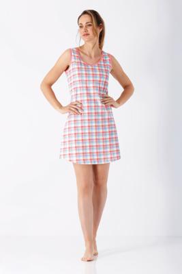 Zomers nachthemd roze ruit