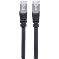 Intellinet 740623 RJ45 Netwerkkabel, patchkabel CAT 6A S/FTP 0.50 m Zwart Folie afscherming, Afscherming gevlochten, Afgeschermd, Halogeenvrij 1 stuk(s)