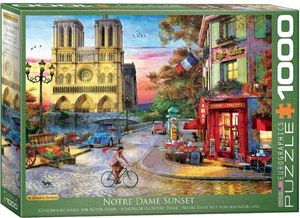 Notre Dame Sunset - Dominic Davison Puzzel 1000 Stukjes