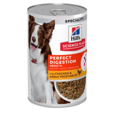 Hill&apos;s Adult Perfect Digestion nat hondenvoer met kip blik 1 tray (12 x 363 g)