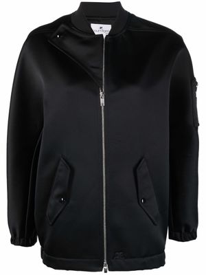 Courrèges veste bomber à fermeture zippée - Noir