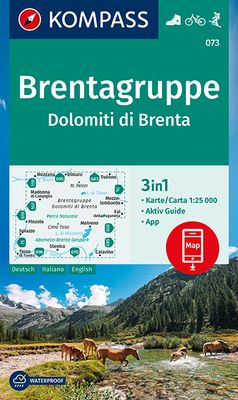 Wandelkaart 073 Brentagruppe Dolomiti di Brenta | Kompass