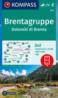 Wandelkaart 073 Brentagruppe Dolomiti di Brenta | Kompass - thumbnail