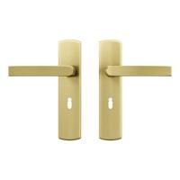 AXA AXA Curve klik deurkruk Blok op schild sleutelgat 56mm - aluminium/goud