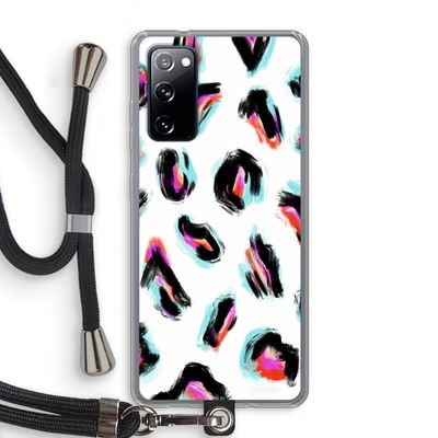 Cheetah color: Samsung Galaxy S20 FE / S20 FE 5G Transparant Hoesje met koord