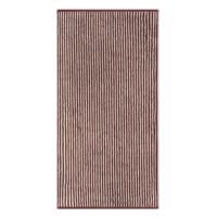 Cawö Cawö Two-Tone Stripe Handdoek 50x100 bordeaux Cawö Cawö Two-Tone Stripe Handdoek 50x100 bordeaux
