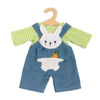 Heless Poppen tuinbroek met gestreept shirt bunny lou, 28-35 cm