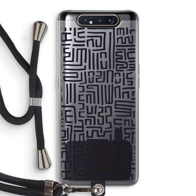 Moroccan Print: Samsung Galaxy A80 Transparant Hoesje met koord