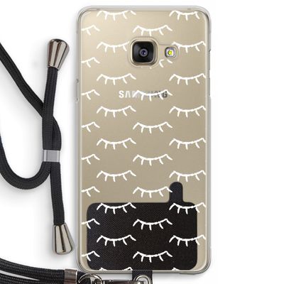 Wimpers: Samsung Galaxy A3 (2016) Transparant Hoesje met koord