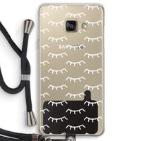 Wimpers: Samsung Galaxy A3 (2016) Transparant Hoesje met koord