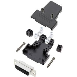 TRU COMPONENTS TCTRIP15DMSK 7708456 D-sub female connectorset 180 ° Aantal polen: 15 Soldeerkelk 1 stuk(s)