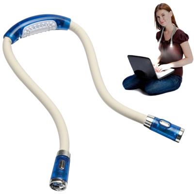 Draagbare U-vormige LED flexibele handsfree knuffel nek lezing boek lamp toorts (blauw)