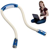 Draagbare U-vormige LED flexibele handsfree knuffel nek lezing boek lamp toorts (blauw)