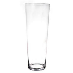 Conische vaas basic - glas - 50 cm - transparant - bloemenvaas