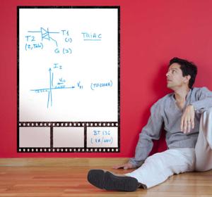 Muursticker whiteboard film frame