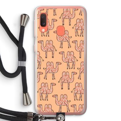 Kameel: Samsung Galaxy A20e Transparant Hoesje met koord