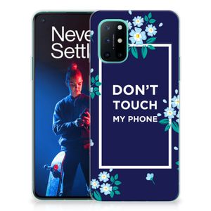OnePlus 8T Silicone-hoesje Flowers Blue DTMP