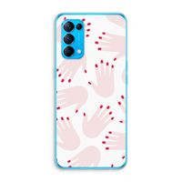 Hands pink: Oppo Find X3 Lite Transparant Hoesje