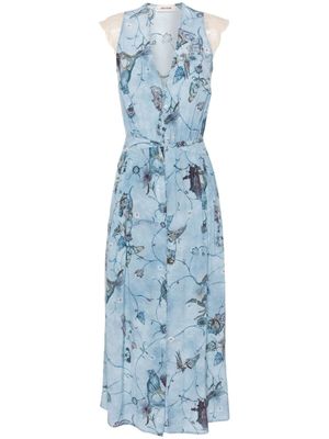 Zadig&Voltaire robe longue Rolanys - Bleu