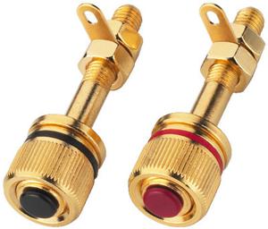 Monacor BP-530G kabel-connector speaker terminals Goud