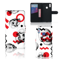 Telefoonhoesje met Naam Huawei Y7 (2019) Skull Red