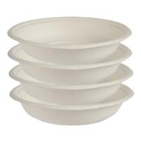Kinvara diepe wegwerp bordjes - 16x stuks - 750 ml - composteerbaar Kinvara diepe wegwerp bordjes - 16x stuks - 750 ml - composteerbaar
