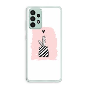 Zwart-wit cactus: Samsung Galaxy A52s 5G Transparant Hoesje