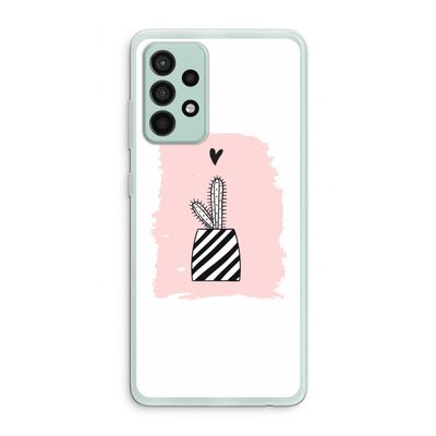 Zwart-wit cactus: Samsung Galaxy A52s 5G Transparant Hoesje