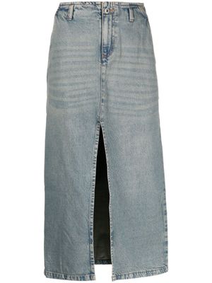 Gimaguas jupe en jean à détails de fente - Bleu
