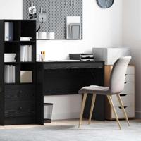 Bureau Zwart eiken 90 x 50 x 76 cm Bewerkt hout
