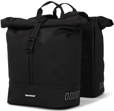 UrbanProof rolltop dubbele fietstas 38 liter zwart