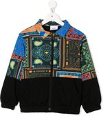 Marcelo Burlon County Of Milan Kids surchemise à design patchwork - Bleu - thumbnail