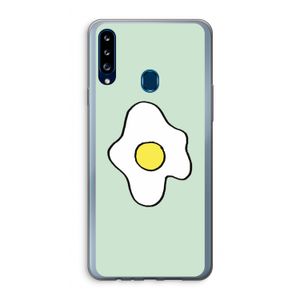 Spiegelei: Samsung Galaxy A20s Transparant Hoesje