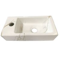 Fontein BWS Marmerlook Links 36x18x9 cm Keramiek Wit Fontein BWS Marmerlook Links 36x18x9 cm Keramiek Wit