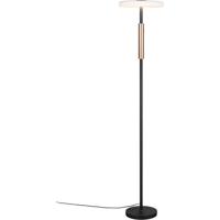LED Vloerlamp - Trion Loti - 15W - Warm Wit 3000K - Aanraakschakelaar - Koffie - Metaal