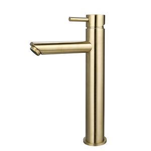 Wastafelmengkraan Sanilux Opbouw Hoog 12.5x29.6 cm Goud Geborsteld Sanilux