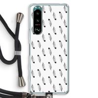 Pluimen: Sony Xperia 5 III Transparant Hoesje met koord