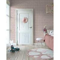 Noordwand Noordwand Behang Good Vibes Hexagon Pattern roze en paars - thumbnail