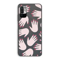 Hands pink: Xiaomi Redmi Note 10 5G Transparant Hoesje