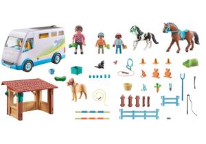 PLAYMOBIL Horses of Waterfall - Mobiele manege Constructiespeelgoed