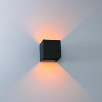 LED's Light Kubus LED Wandlamp buiten - 2 lichts - Dimbaar en instelbare lichtkleur - IP65 Waterdicht - Zwart LED's Light Kubus LED Wandlamp buiten - 2 lichts - Dimbaar en instelbare lichtkleur - IP65 Waterdicht - Zwart